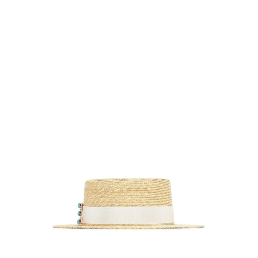 Roger Vivier Women Tres Vivier Turquoise Hat